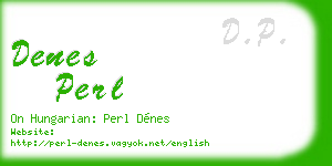 denes perl business card